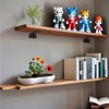 4 Inch Heavy Duty Floating Shelf Brackets,Hidden Black Metal L