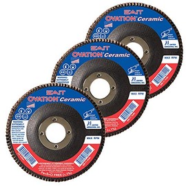 United Abrasives SAIT Ovation Ceramic Grain Type 27 Flap Discs 4-1/2 inch - 40 Grit Qty 5