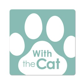 Dog Lover & Cat Lover, Cute Paw Sticker, Car with Dash Camera, Driving Prevention, Waterproof, Water Resistant, For Dogs and Cats, For Those Who Love Dogs and Cats, Blue (Cat), Blue)