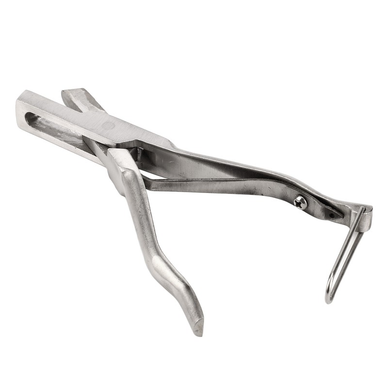 Pig Ear Tag Plier Stainless Steel Animal Ear Notcher with