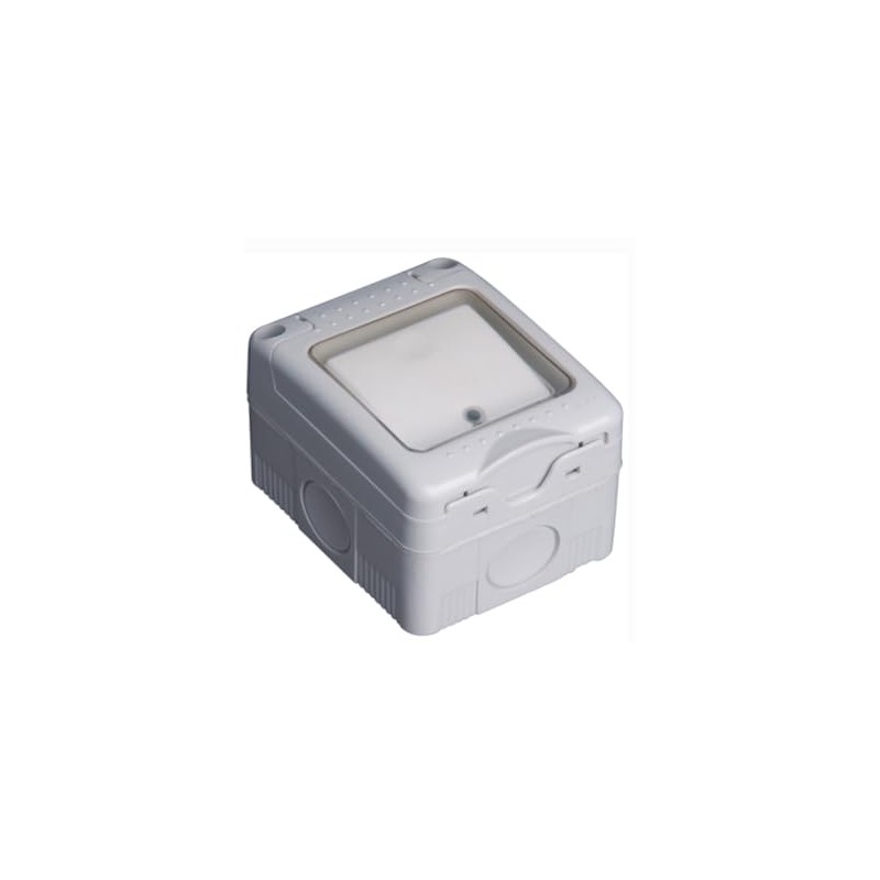 Waterproof button 16A/250V IP55 with light indicator and plastic lid,