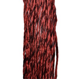 Maker's Craft Two Tone Fine Felt Merino Bulky Wool Yarn 100 Grams 25 Yards, Very Luxurious and Soft Yarn for Knitting, Crocheting, Weaving and Weaving DIY with Vintage Colors (Red)