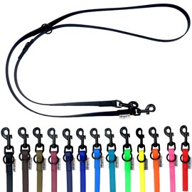 Biothane Dog Lead Black Hook Adjustable for Small Dogs / Large Dogs 2 m / 2.40 m / 2.80 m / 3.50 m / 5 m (Black, 2.80 m x 9 mm)