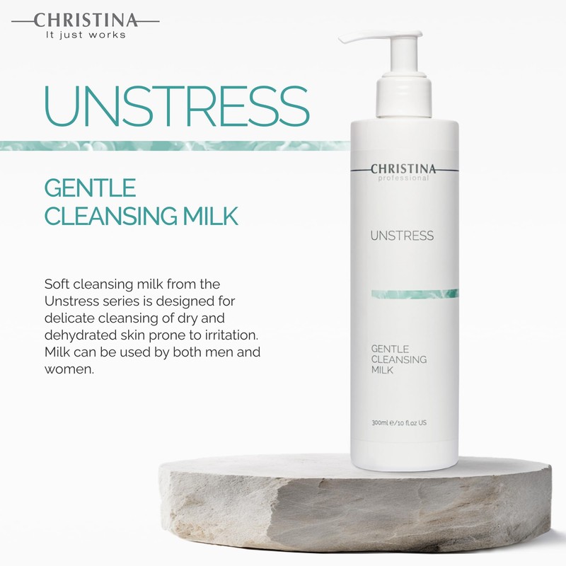 Christina Unstress Soap-Free Gentle Cleansing Milk Makeup Remover for Face