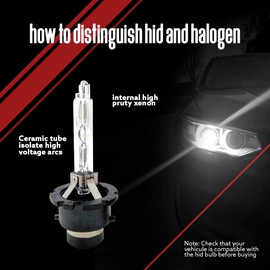 SPAUBC D4S 6000K HID Headlight Bulbs – Xenon White 35W 6000LM – Plug and Play OEM HID Replacement – UV Quartz Glass, Waterproof – Pack of 2