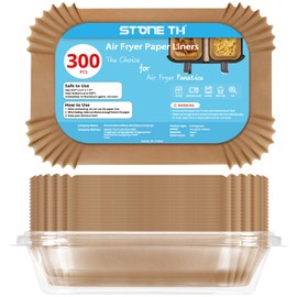 300PCS Air Fryer Liners for Ninja Dual, Stone TH Disposable Airfryer Parchment Paper Liners Accessories Compatible with Ninja AF300UK AF400UK SL400UK, Other Dual Zone Air Fryer