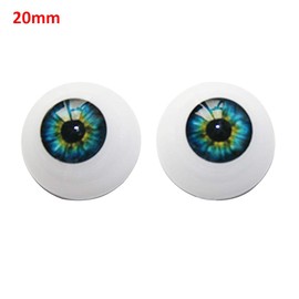UxradG 1Pair Realistic Doll Eyes, 20/22/24 mm Doll Eyes Craft Eyeballs for DIY Sewing Crafting Puppet Bear Animal Stuffed Toys Accessories (Blue,size:24mm)