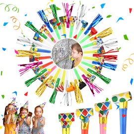 dsDAEDK Pack of 40 Children's Birthday Party Blowers, Whistles, Noise-Makers, Funny Toys for Birthday Parties and Children's Parties