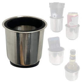 Pmsanzay Horizontal Mounting Magnetic Cup Holder Beverage Holder Drink Holder- Great for Tractors -Horizontal Mounting, Stainless Steel ( with Buffer Protection Layer )