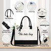 JOJHDR Phrase Canvas Beach Bag,Zipper and Slide Pockets,Bag Shoulder Strap