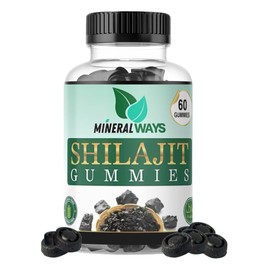 Generic MINERAL WAYS Premium Shilajit Gummies (60 Count) - Made of Pure Organic Shilajit Resin - Source of Natural Fulvic and Humic Acid - Trace Mineral Supplement