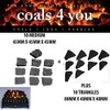 Gas fire coals Black/Bio Fuels/Inserts/Boxed/New 10 medium & 10 large