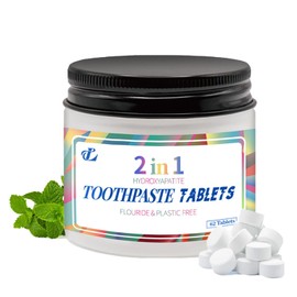 Hydroxyapatite Toothpaste Tablets - Fluoride Free, Enamel Repair & Strengthening，Travel-Friendly Chewable Toothpaste Tablets - Eco-Friendly