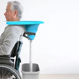 Hair washing machine, silver items, hair washing shampoo stand, foldable for elderly patients blue