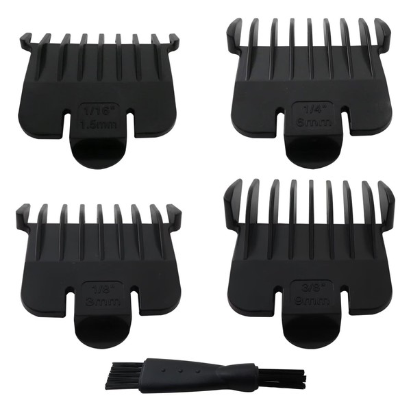 Premium Trimmer Guards Attachment Combs Set w/Brush Compatible for Andis
