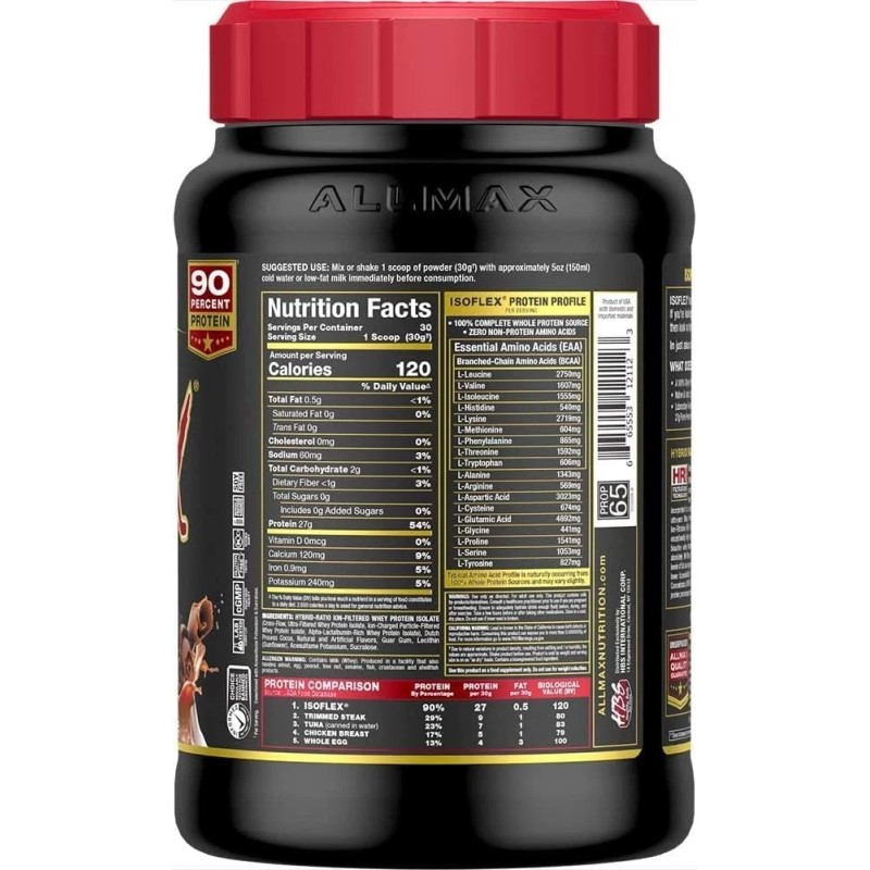 Allmax Nutrition – IsoFlex Pure Whey Protein Isolate – Chocolate