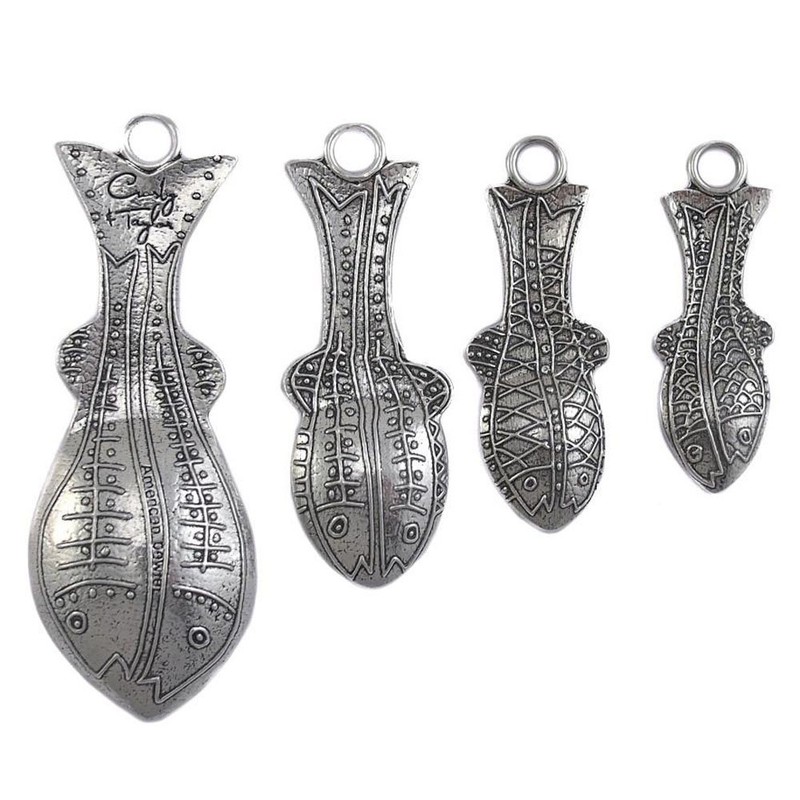 Crosby & Taylor Fish Pewter Measuring Spoons