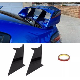 SDeelCase 2 x Gloss Black Spoiler Wing Stabilizer Support Fit 15-21 Subaru WRX STI