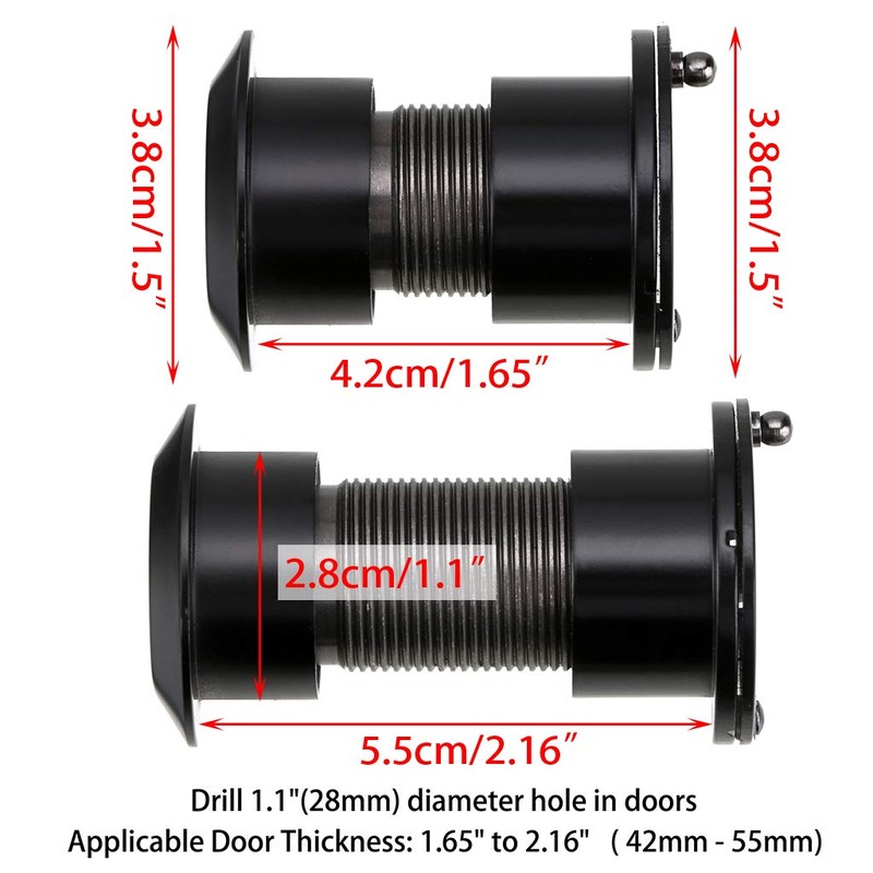 Sumnacon Large Door Viewer 220-degree with Heavy Duty Rotating Privacy