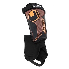 uhlsport Tibia Plate PRO Children's Adults Shin Pads Football - Lightweight Design with Protective Hard Shell and Ankle Protection - Unisex Men Women - Size XS