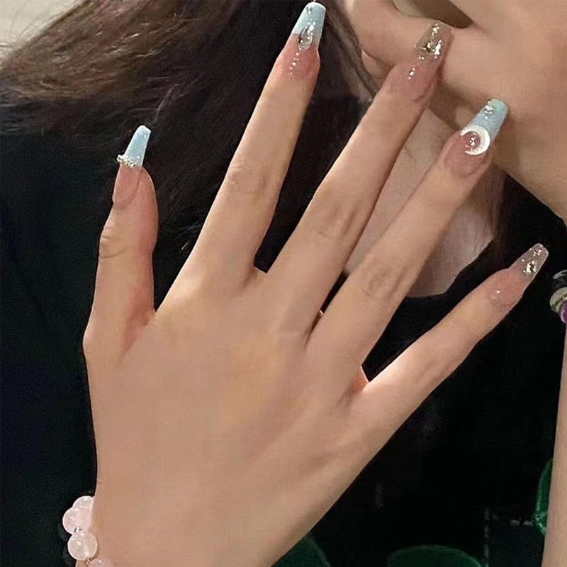 XUZOO Nail Tip, 3D Nail, Short, Long, Cute, Floral Pattern,
