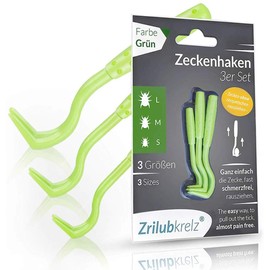Zrilubkrelz® tick tongs tick remover set of 3 tick levers premium tick protection for e.g. Dog, cat, horse e.t.c. Alternative to tick card, tick medium, tick tweezers