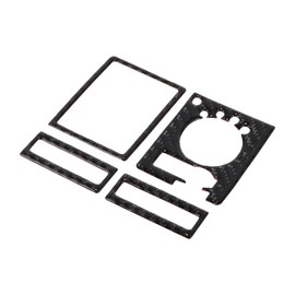 TUCKBOLD Headlight Switch Dashboard Air Vent Sticker Cover for Dodge for Ram 1500 2009-2012 for Ram 2500 3500 2010-2012 Interior Trim Decal Carbon Fiber Black 4Pcs