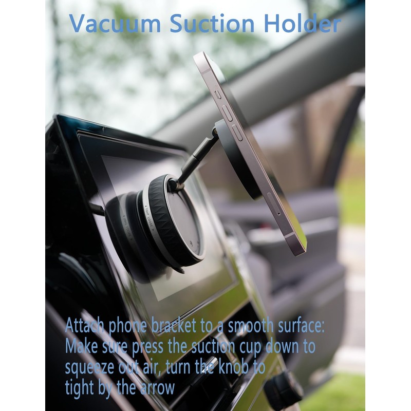 Bensejk Vacuum Magnetic Phone Holder, Car Phone Holder for Magsafe,