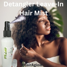 Detangling Leave-In Hair Mist Spray w/Rosemary & Mint – Frizz Control, Hydration, and Curl Perfection for All Hair Types, 4 fl. oz