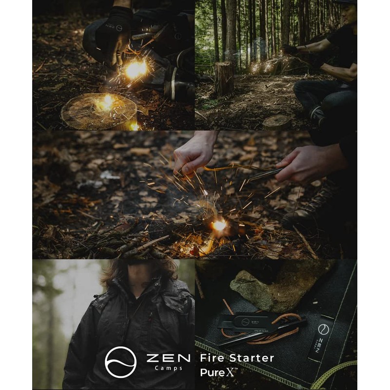 ZEN Camps Extra Thick Long Hexa Hexagonal Ferrocerium Fire Starter,