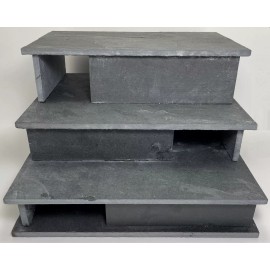The Frog House 3 Tier Open Back Slate Hide 11x11x8" Fish / Snake / Reptile / Turtle Aquarium
