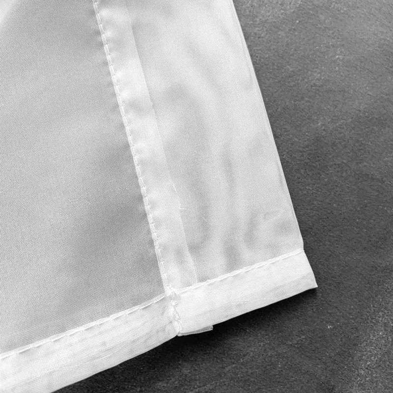 Set of 2 Luxton White Sheer Curtains, Rod Pocket Voile