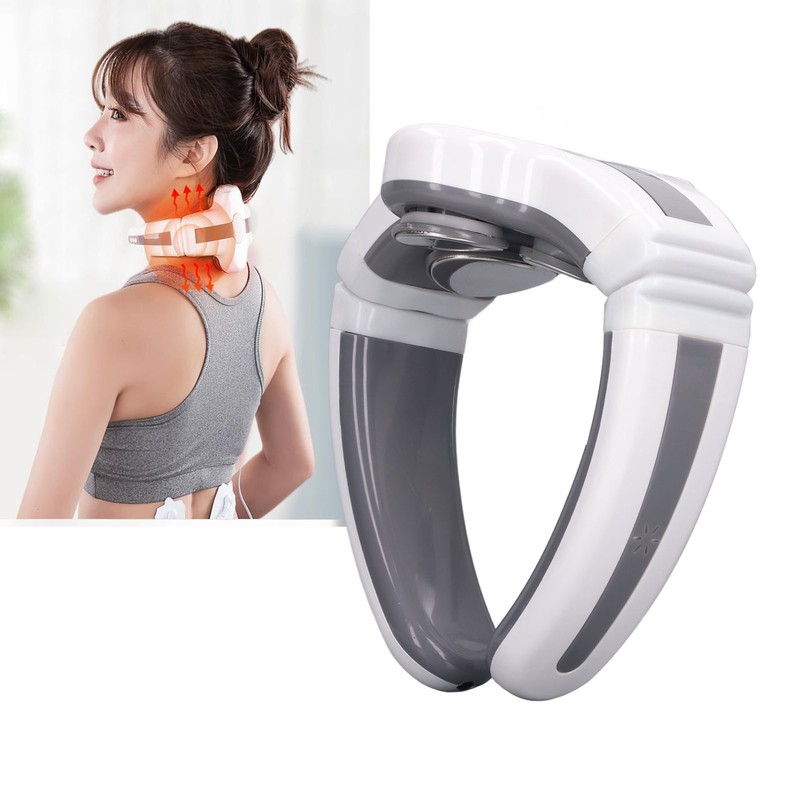 4 Heads Electric Pulse Neck Massager Intelligent 3D USB Charging