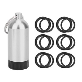 Tbest Diving Cylinder O Rings,Diving Cylinder Storage Bottle Diving Cylinder Valve Sealing Ring O Rings Mini Cylinder Storage Bottle OR-MT02 (Silver)
