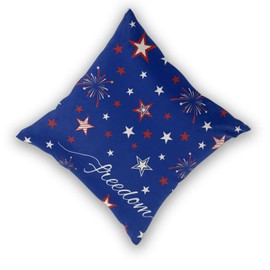 4th of July Pillow Covers 18x18 Set of 2, Freedom Star Patriotic Memorial Day Decorations Throw Pillow Covers Indepence day Holiday Outdoor Cushion Case Linen Square Decor for Home Couch Sofa