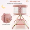 BABY JOY Bassinet, 3 in 1 Rocking Bedside Bassinet w/Storage