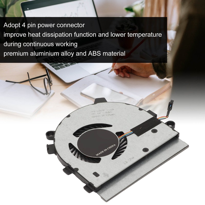 CPU Cooling Fan ABS Aluminum Alloy 4Pin Connector Easy Installation