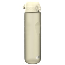 ION8 1 Litre Water Bottle, Leak Proof, Flip Lid, Carry Handle, Rapid Hydration, Dishwasher Safe, BPA Free, Contoured Grip, Ideal for Travel, Gym & Activity, Carbon Neutral Recyclon, 32oz, Creamy White