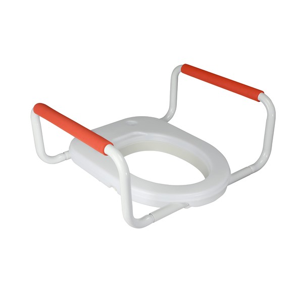 R&T Toilet Seat Riser 2'' Raised Seat with Removable Padded