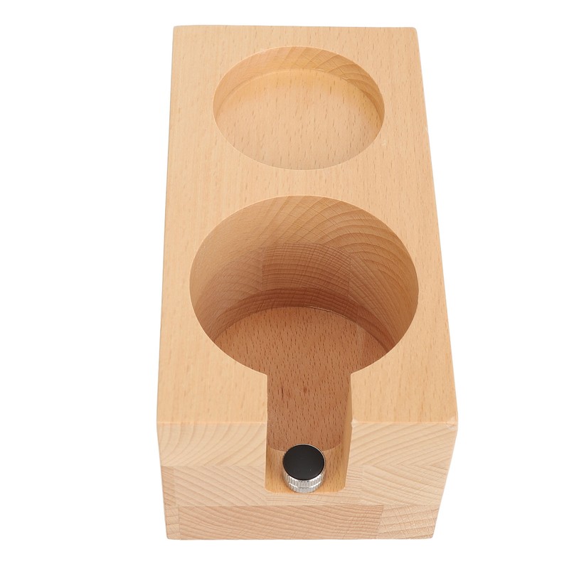 Wooden Coffee Tamper Station Stable Prevent Slip Coffee Tamper Holder