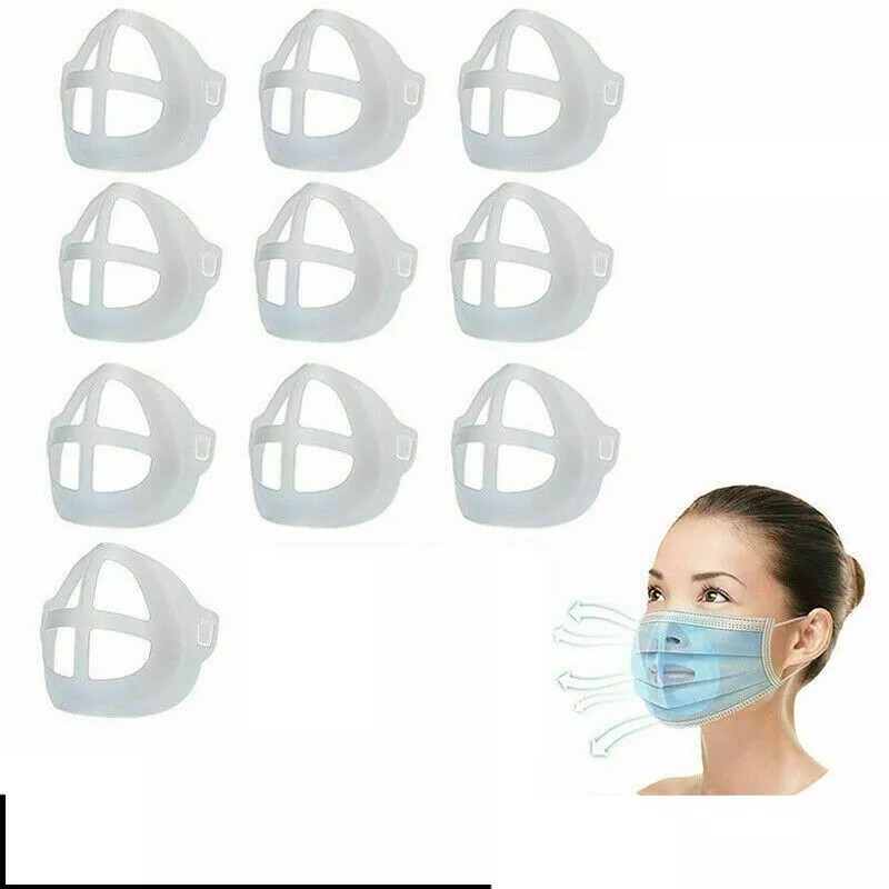 Unbranded 10PCS Face Mask Reusable Holder Inner Support Frame Silicone