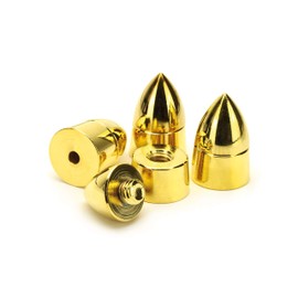 Dynavox Sub Watt Absorber Set of 4 Height Adjustable Decoupler for Speakers and Speakers or HiFi Devices, Screw Mounting, Brass