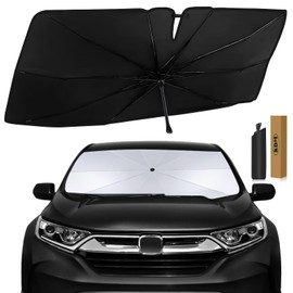 KDM Umbrella Style Windshield Sun Shade Fit for Honda CRV 2017 2018 2019 2020 2021 2022,Foldable Front Windows Sunshade Visor Protector Blocks UV Rays Heat,5 Layer