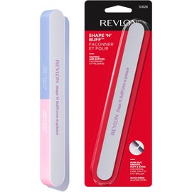 Revlon Shape-N-Buff, Tampón de uñas, Mixto (Grueso y Fino), Blanco