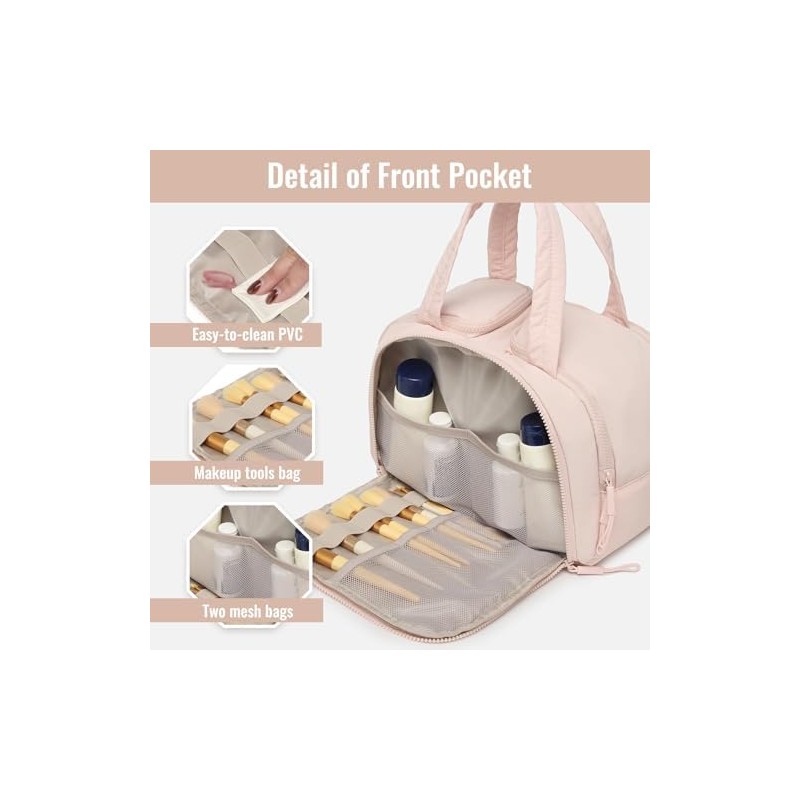 Travel Makeup Organizer, Compact Lightweight Accessory for Travel and Daily