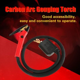 600A Carbon Arc Gouging Torch, Red Air Arc Gouging Torch Carbon Arcair Portable Replacement Welding Gun with Cables Machining Tool