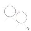HUG A HOOP - 925 Sterling Silver Textured Hoop Earrings,