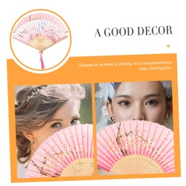 GRIRIW Classic Retro Chinese Folding Fan Set Bamboo Craftsmanship for Decor Dance