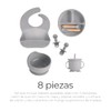 Raganet, Juego de Platos y Cubiertos para Bebé de Silicona,
