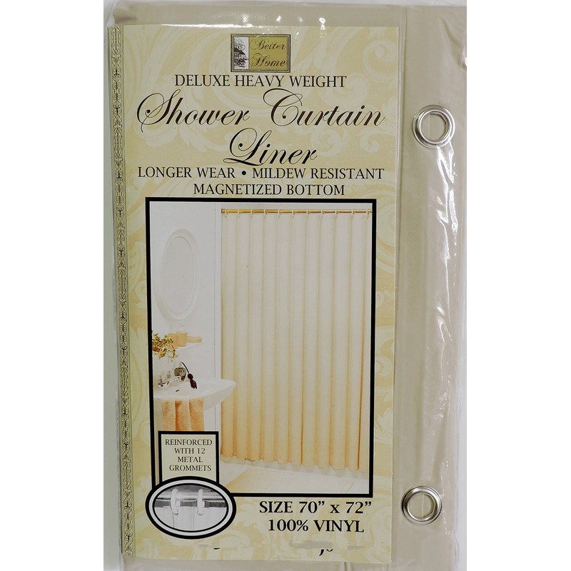 Dependable Industries inc. Essentials Magnetized Bathroom Shower Curtain Liner 70"